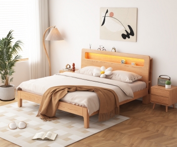 Modern Double Bed-ID:684239942