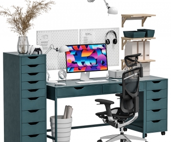 Modern Computer Desk And Chair-ID:266541969