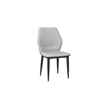 现代白色皮革餐椅-ID:612099271