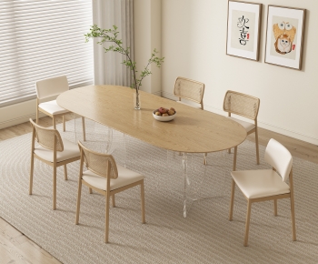 Modern Dining Table And Chairs-ID:593647003