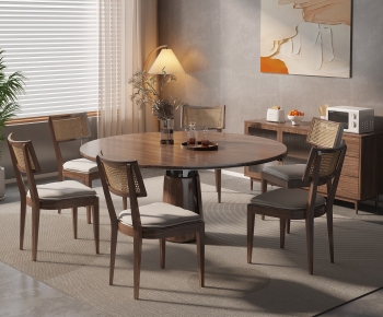 Wabi-sabi Style Dining Table And Chairs-ID:682158956