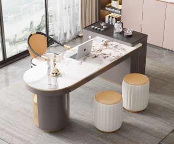 Modern Computer Desk And Chair-ID:216767075