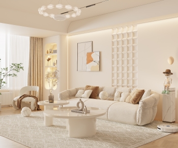 Modern Wabi-sabi Style A Living Room-ID:997127068