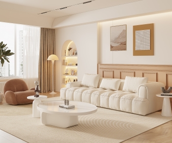 Modern Wabi-sabi Style A Living Room-ID:529948007
