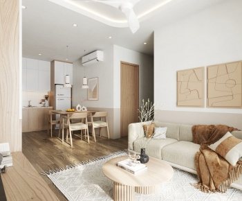 Modern Wabi-sabi Style A Living Room-ID:414288044