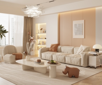 Modern Wabi-sabi Style A Living Room-ID:273571012