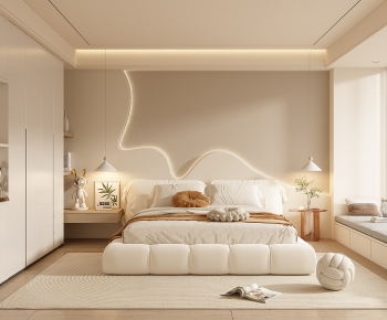 Modern Wabi-sabi Style Bedroom-ID:505940911