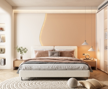 Modern Wabi-sabi Style Bedroom-ID:402930978