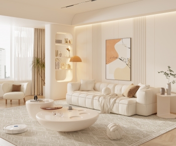 Modern Wabi-sabi Style A Living Room-ID:180737022