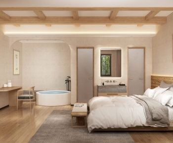 Modern Wabi-sabi Style Guest Room-ID:850531105