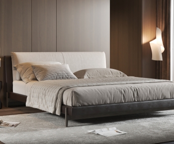 Modern Double Bed-ID:821726086