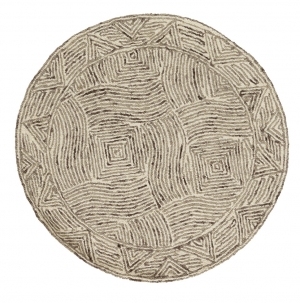 现代素色暗纹圆形地毯-ID:5764533