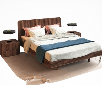 Modern Double Bed-ID:918461089