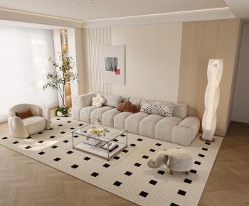 Modern A Living Room-ID:619020513