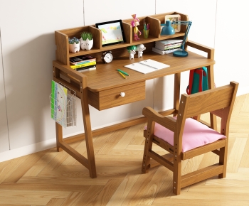 Modern Computer Desk And Chair-ID:385792979