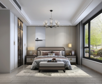New Chinese Style Bedroom-ID:933041106