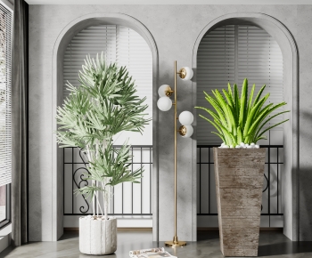 Modern Ground Green Plant Potted Plants-ID:329238896