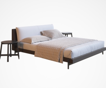 Modern Double Bed-ID:401921036