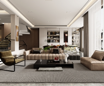 Modern A Living Room-ID:592711938
