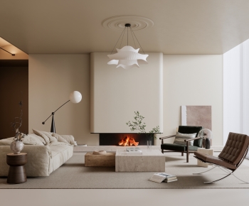 Modern Wabi-sabi Style A Living Room-ID:962517987