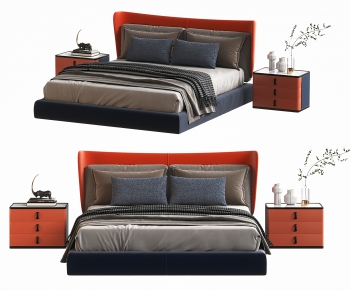 Modern Double Bed-ID:678894049