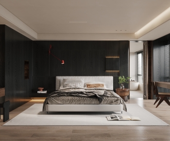 Modern Wabi-sabi Style Bedroom-ID:590435039