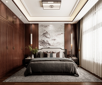 New Chinese Style Bedroom-ID:658617976