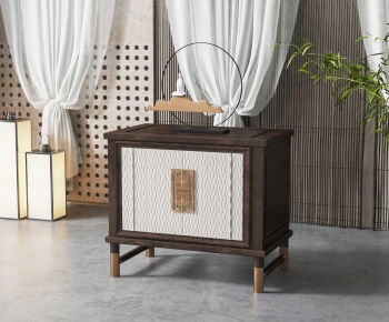 New Chinese Style Bedside Cupboard-ID:232211117