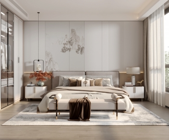 New Chinese Style Bedroom-ID:623358965