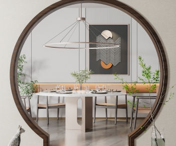 New Chinese Style Dining Room-ID:196198945
