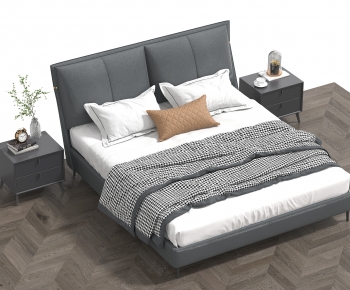 Modern Double Bed-ID:251328956