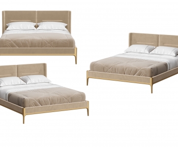 Modern Nordic Style Double Bed-ID:399616967