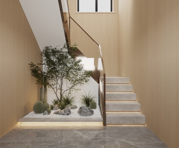 现代楼梯间植物景观-ID:261818899