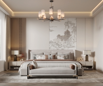 New Chinese Style Bedroom-ID:709071291