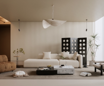 Modern Wabi-sabi Style A Living Room-ID:433198932