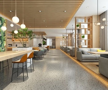 现代咖啡厅3D模型