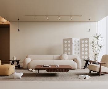 Modern Wabi-sabi Style A Living Room-ID:625814914