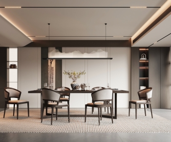 New Chinese Style Dining Room-ID:695663939