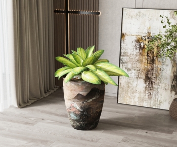 Modern Ground Green Plant Potted Plants-ID:658556942