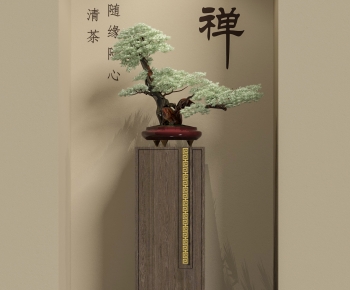 新中式松树盆景-ID:387101897