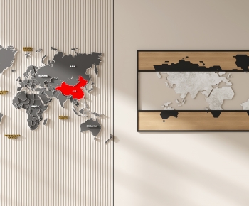 现代立体世界地图墙饰挂件-ID:289501912