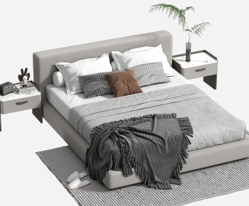 Modern Double Bed-ID:475109108