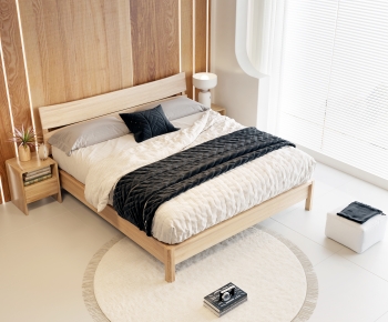 Nordic Style Double Bed-ID:755166053