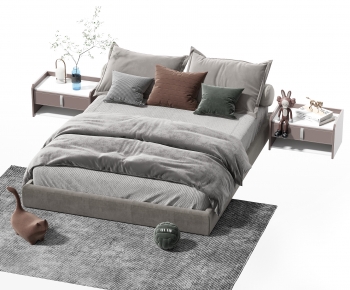 Modern Double Bed-ID:377651938