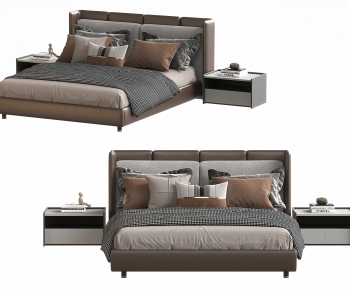 Modern Double Bed-ID:770852096