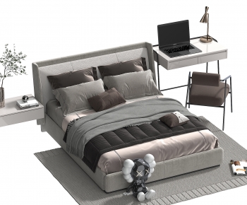 Modern Double Bed-ID:356365929