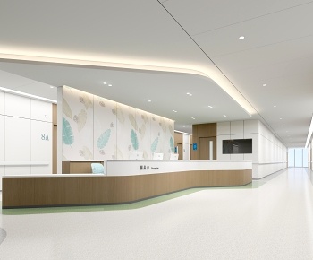 现代儿童医院护士站 走廊3D模型