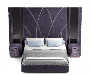 Modern Double Bed-ID:858700042