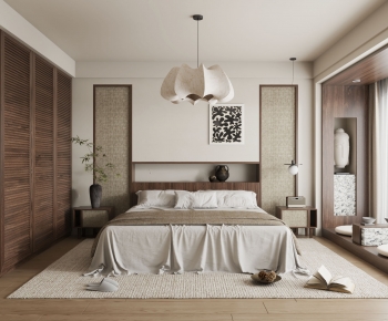 Wabi-sabi Style Bedroom-ID:469338929
