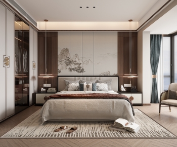 New Chinese Style Bedroom-ID:950404883